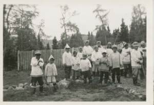 Image of School children outside MacMillan's School